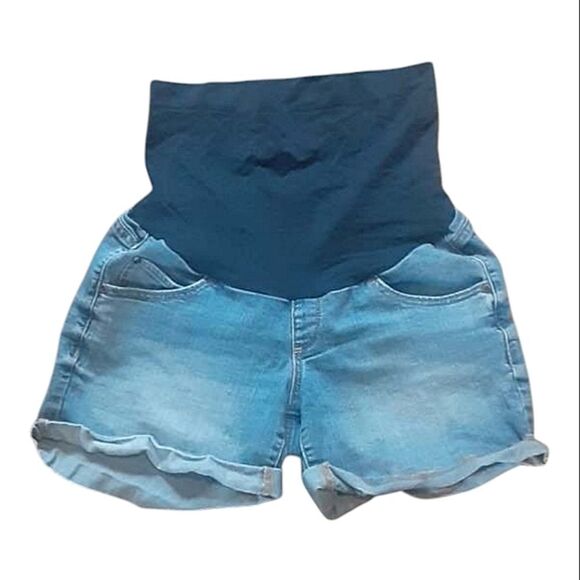 a:glow Maternity Denim Boyfriend Shorts Size 6 Mat - Picture 1 of 5